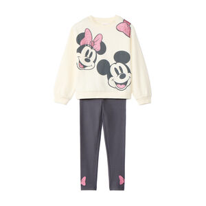 Conjunto de sudadera y calzón de Minnie y Mickey Disney para niña.  Main Conjunto de sudadera y calzón de Minnie y Mickey Disney para niña.
