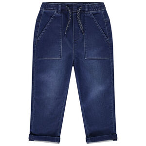 Vaqueros con bolsillos efecto denim y cintura elástica para bebé niño 