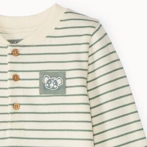 Polo de bebé niño de manga larga a rayas 