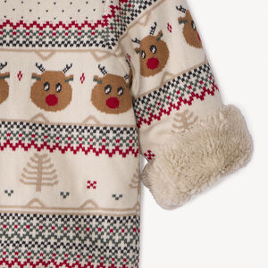 Jersey de manga larga con estampado navideño en jacquard para bebé niño 