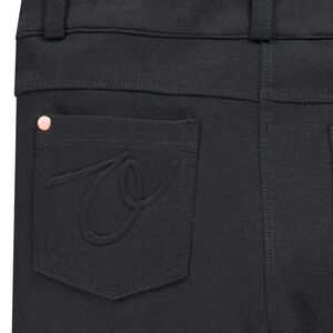 Pantalón milano liso con parches en las rodillas niña 