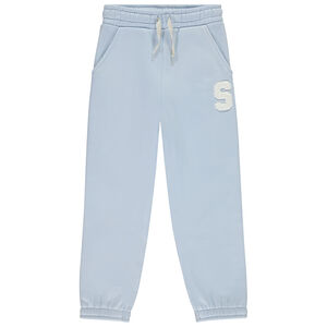 Pantalón jogging de felpa con parche de bucle para niña 