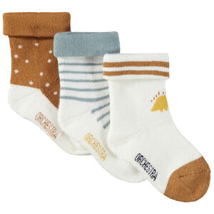 Lot de 3 paires de chaussettes fantaisie pour bébé garçon 