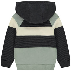 Sudadera con capucha efecto color block niño 