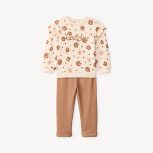 Ensemble jogging imprimé fleurs pour bébé fille  Main Ensemble jogging imprimé fleurs pour bébé fille