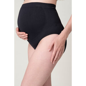 Pantalones de maternidad de cintura alta sin costuras en color liso 