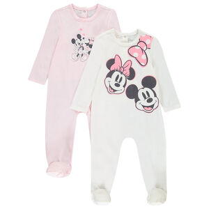 Lote de 2 peleles de Minnie Disney para bebé niña con aberturas diferentes según la edad  Main Lote de 2 peleles de Minnie Disney para bebé niña con aberturas diferentes según la edad