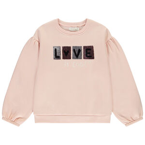 Sudadera con mangas abullonadas y lentejuelas mágicas niña 