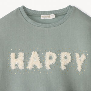 Sudadera de felpa oversize con diseño de pétalos 3D niña 