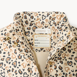 Chaleco acolchado sin mangas con estampado de leopardo para niña 