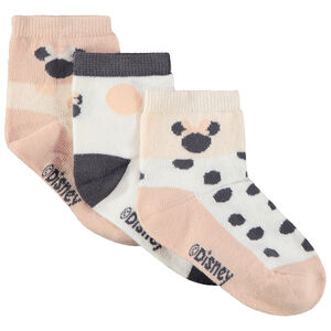 Pack de 3 pares de calcetines con estampado de Minnie Disney para niña 