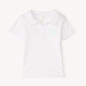 Polo de manga corta en jacquard con bordado de estrella de mar para bebé niño 