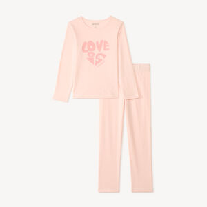 Pijama de 2 piezas con mangas largas y estampado divertido para niña. 