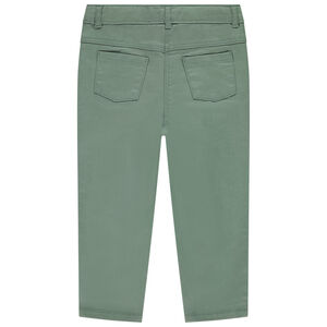 Pantalón liso en twill con bolsillos para bebé niña 