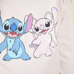 Camiseta de manga larga Stitch y Angel Disney niña 