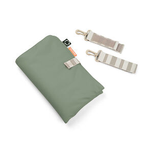 Bolso maternidad acolchado con cambiador portátil verde 