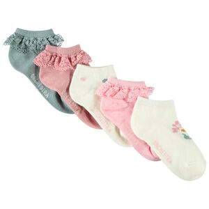 Lote de 5 pares de calcetines cortos de fantasía para niña  Main Lote de 5 pares de calcetines cortos de fantasía para niña