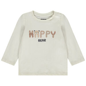 Camiseta de manga larga estampada "Happy Bear" para bebé niño 