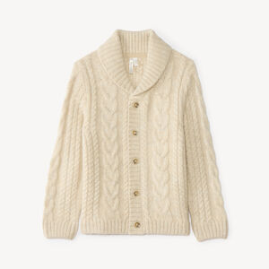 Chaqueta de punto con cuello chal para bebé niño 