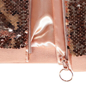 Cazadora de lentejuelas con forro de satén para niña 