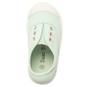 Zapatillas bajas de lona con lengüeta elástica para bebé niña 