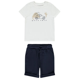 Conjunto 2 piezas estampado coche para bebé niño 