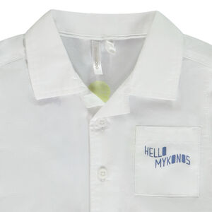 Camisa manga corta holgada estampados Mykonos para bebé niño 