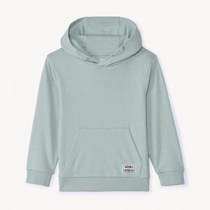 Sudadera de felpa unicolor con capucha para niño 