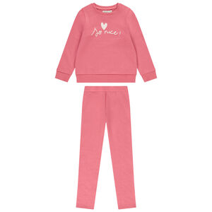 Conjunto de 2 piezas de felpa con estampado para niña 