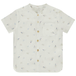Camisa de manga corta estampada de veleros para bebé niño 