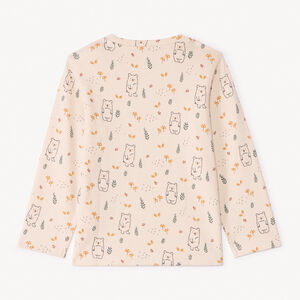 Camiseta de manga larga con estampado de oso para bebé niño 