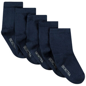 Pack de 5 pares de calcetines lisos para bebé niño 