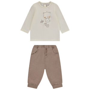 Conjunto 2 piezas estampado osito para bebé niño 