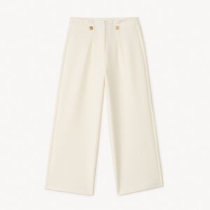 Pantalón amplio con pinzas uni para niña 