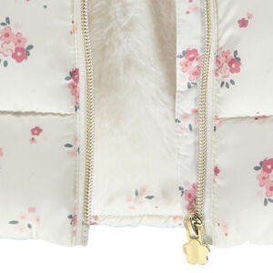 Chaqueta gruesa acolchada flores 