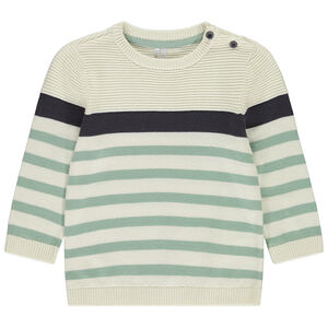 Jersey rayado de punto fantasía para bebé niño 