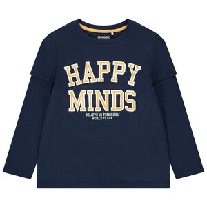 Camiseta de manga larga efecto 2 en 1 para niño 