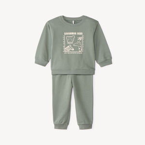 Conjunto de chándal para bebé niño con estampado divertido 