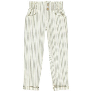 Pantalón fluido de tela rayada para niña  Main Pantalón fluido de tela rayada para niña