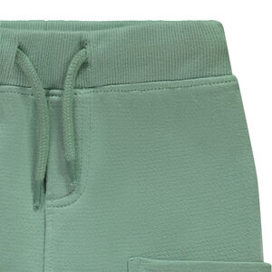 Pantalón jogging de felpa liso con bolsillos cargo para bebé niño 