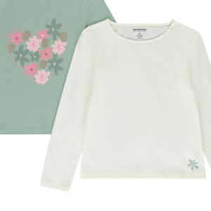 Pack de 4 camisetas de manga larga de punto para niña 