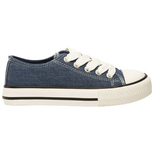 Zapatillas bajas de lona con cordones mixtos 