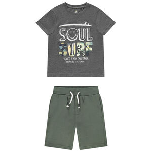 Conjunto camiseta estampado Smiley y bermudas Main Conjunto camiseta estampado Smiley y bermudas