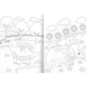 Libro Washi tape para colorear Dinosaurios +4A 