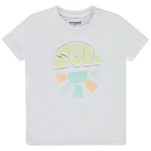 Camiseta de manga corta con print embossado para bebé niño 