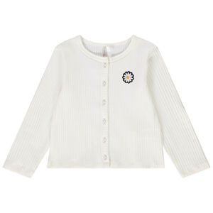 Chaleco de punto acanalado para bebé niña 