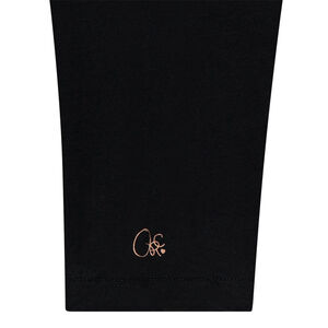 Pack de 2 leggings cortos unis con logo estampado para niña  Main Pack de 2 leggings cortos unis con logo estampado para niña
