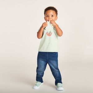 Camiseta de manga corta con estampado divertido para bebé niño. 
