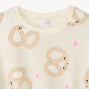 Sudadera de felpa oversize con estampado niña. 