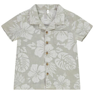 Camisa de manga corta con estampado vegetal para bebé niño 